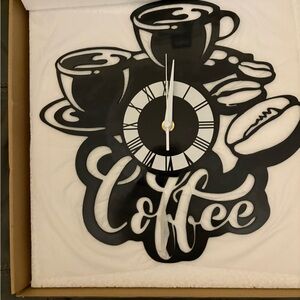 Vinyl Record Wall Clock -  Coffee decor